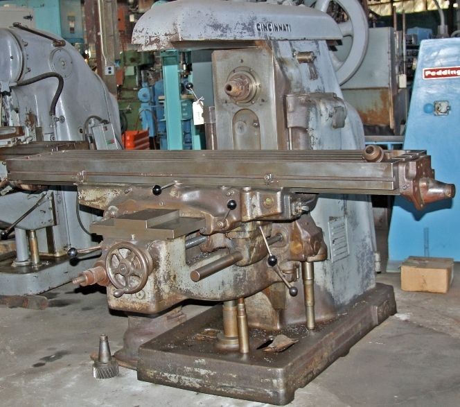 CINCINNATI #4 HORIZONTAL MILLING MACHINE DIAL TYPE 15 HP w/VERTICAL 