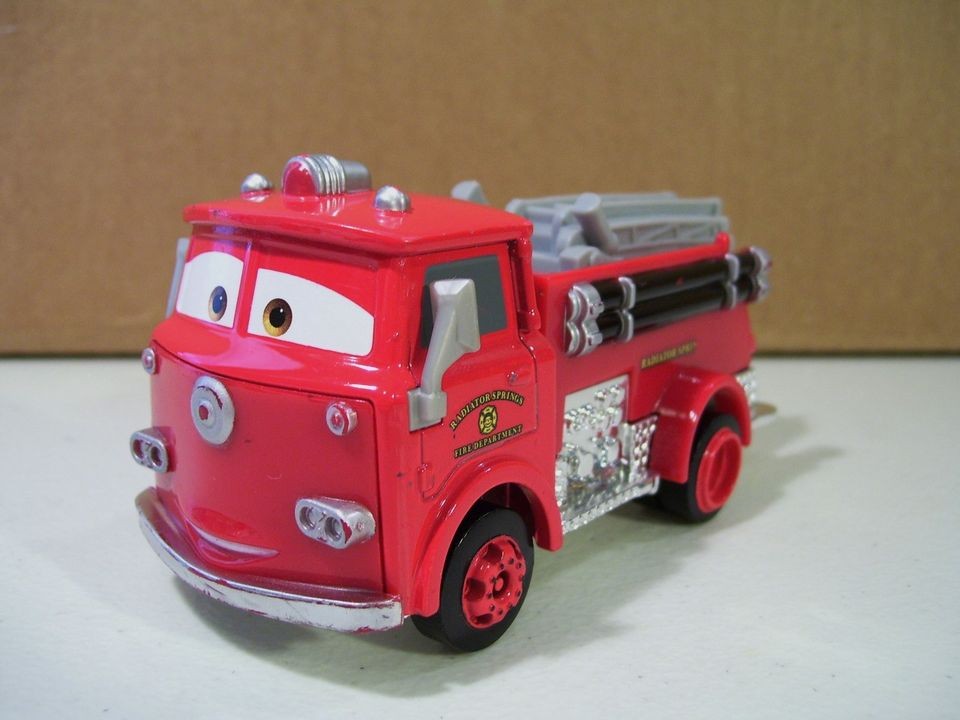 DISNEY CARS 2 RED THE FIRE ENGINE FIRE TRUCK DIECAST 1/43 SCALE MATTEL ...