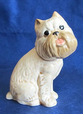  Brussels Griffon dog sculpture H = 4.5 inches. Verbilki, N. Abramovich