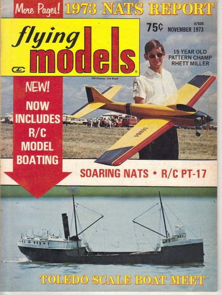   1973 FLYING MODELS Magazine Ziroli PT 17 Adair Thermus Woolard Spider