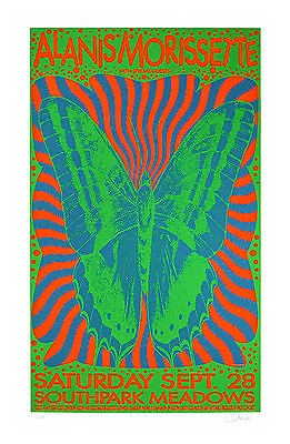 UNCLE CHARLIE ALANIS MORISSETTE SILKSCREEN POSTER S/N