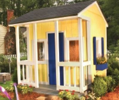 Wooden Playhouse Plans 8 x 8   DIY   PDF Instant 