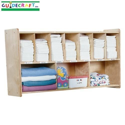 New Wooden Daycare Nursery Diaper Storage & Organizer