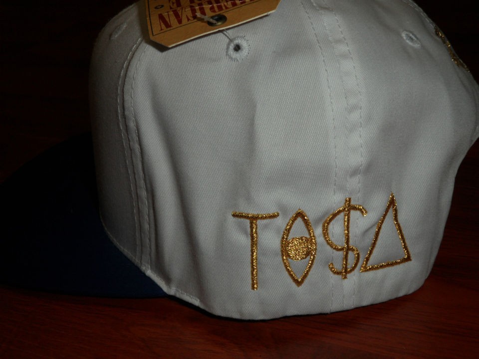 VINTAGE BROOKLYN DODGERS GOLD TISA SNAPBACK TI$A WHITE RARE