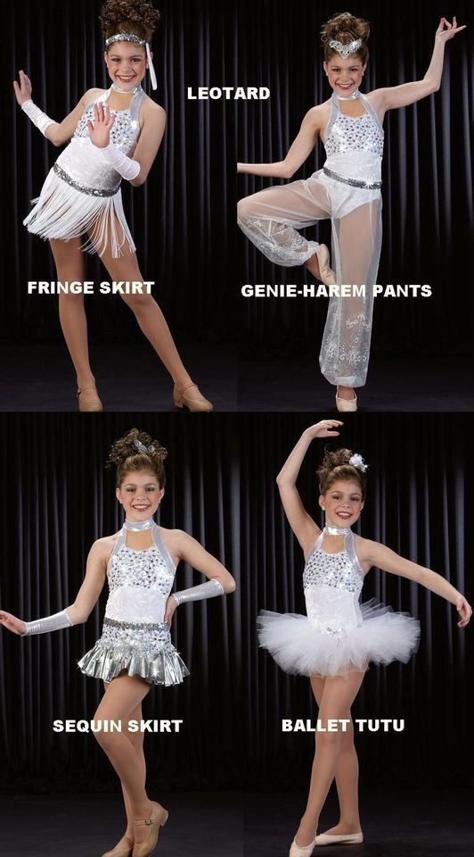 Teachers STAND OUT Mix & Match WHITE CHRISTMAS Dance Costume OPTION 