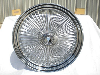 22 DAYTON CHROME 22x8 Wire Wheels Full Set Rims NEW REAR WHEEL DRIVE 