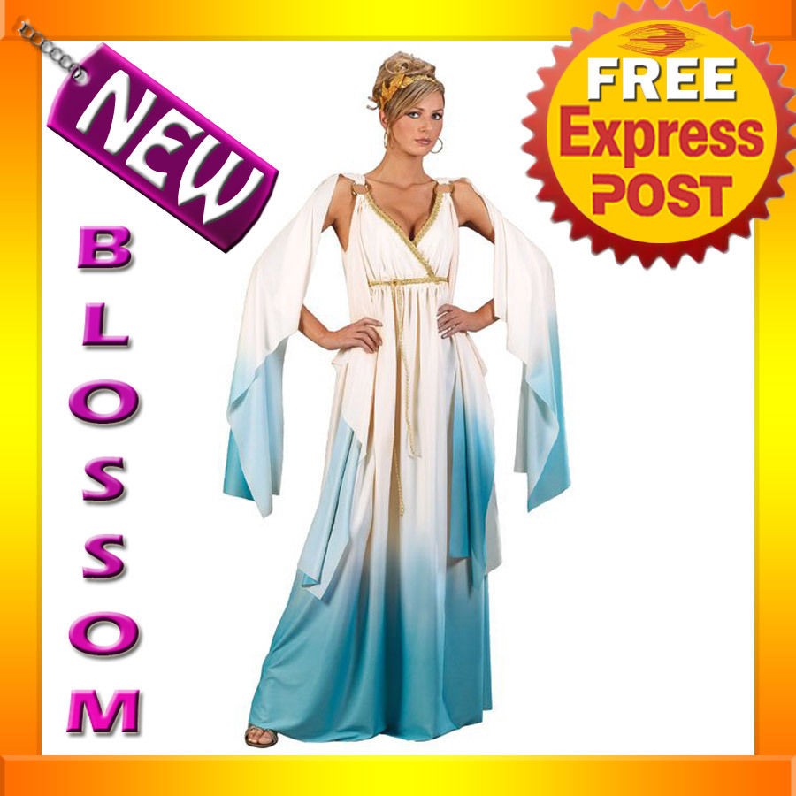 C578 Greek Goddess Athenian Roman Toga Egyptian Halloween Fancy Dress 