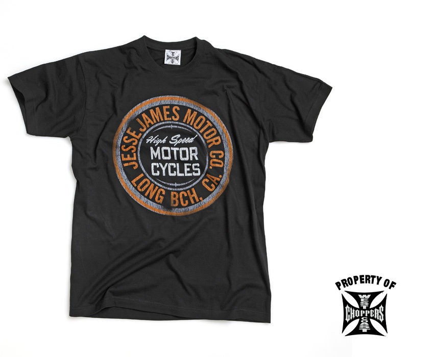 West Coast Choppers Solid Black JJ Motor Oil T Shirt, Mens t shirt 