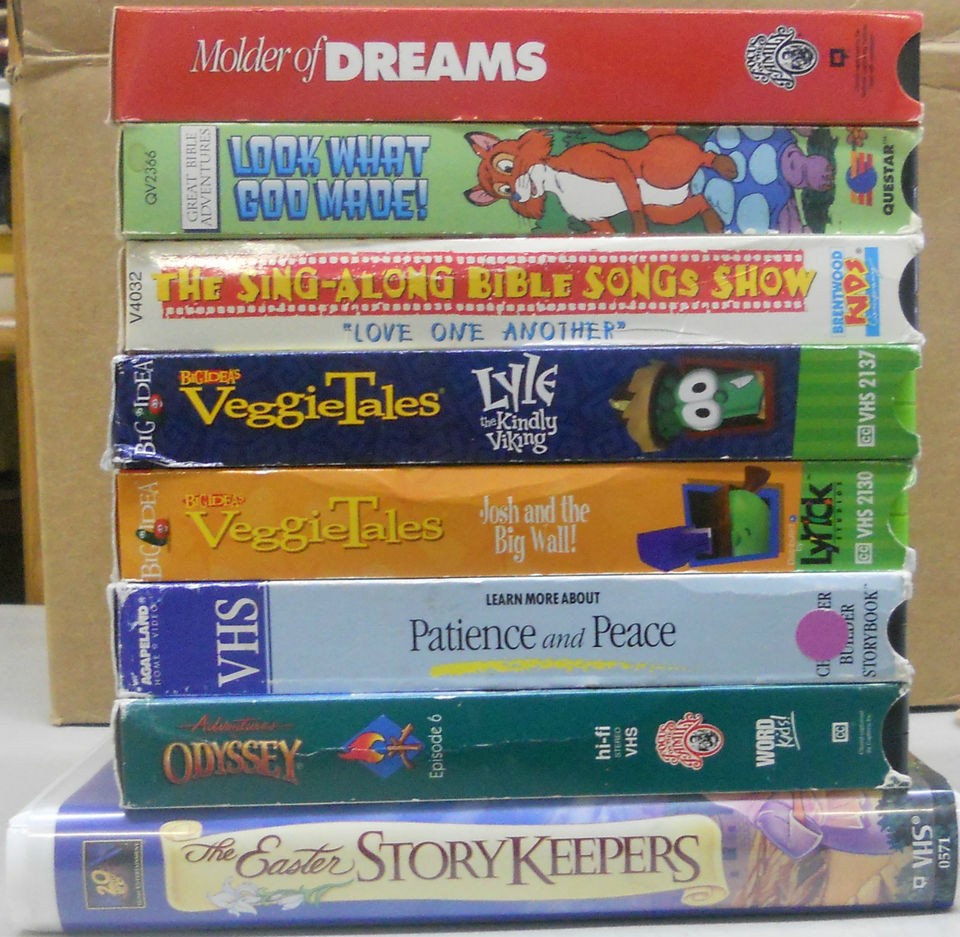 Childrens Christian VHS Lot Veggie Tales Bible Songs Story Keepers on ...