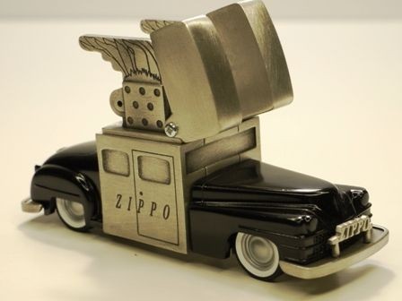 ZIPPO CAR PAINTED PEWTER  UNUSED  SUPER COLLECTOR ITEM