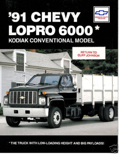 1991 CHEVROLET CHEVY LOPRO 6000 KODIAK SALES BROCHURE