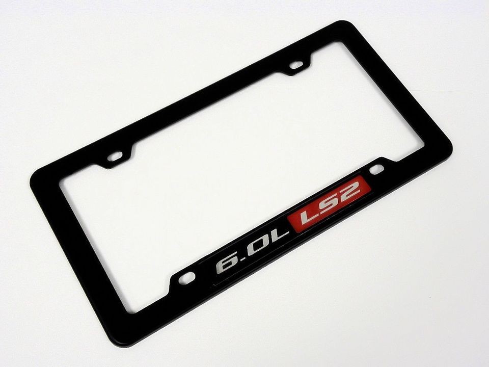 CHEVY CHEVROLET PONTIAC 6.0L LS2 V8 ENGINE LICENSE PLATE TAG FRAME 