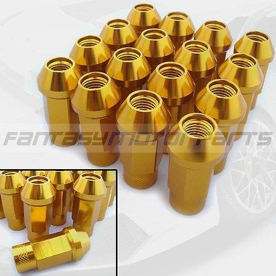 12X1.5MM GOLD LUG NUTS WHEEL NUT DODGE FORD CHRYSLER GD