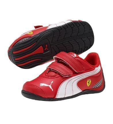 NEW PUMA FERRARI DRIFT CAT III L SF D V KIDS (INFANT) RED/BLACK SIZE 4