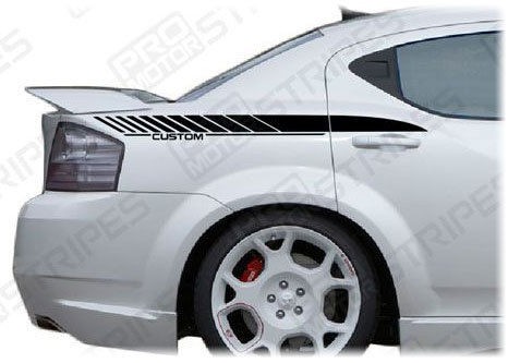 Dodge Avenger Quarter Panel Stripes Decal Kit 2008 2011