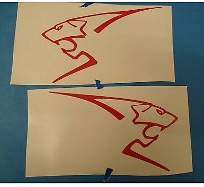 RED PEUGEOT Lions Vinyl Car Sticker Decals 206 106 Directional