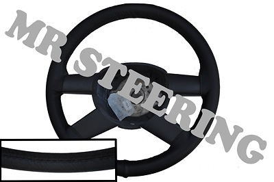 FOR MITSUBISHI SHOGUN PAJERO BLACK ITALIAN LEATHER STEERING WHEEL 