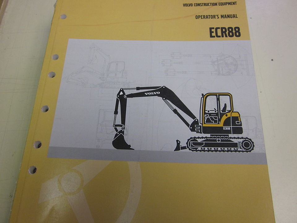 Volvo ECR88 Excavator Operators Manual