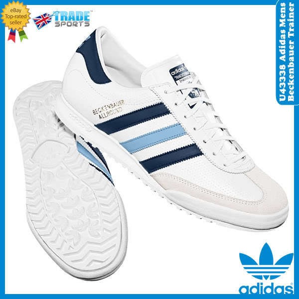 ADIDAS ORIGINALS MENS BECKENBAUER WHITE TRAINERS SHOES UK 6 / 8 EU 39 