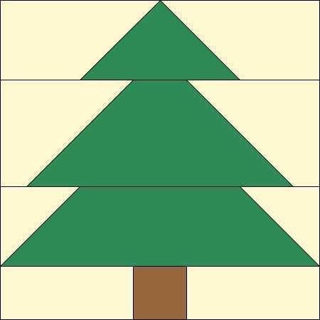 Christmas TreeAcrylic Quilt Template 18 Inch Finished Block