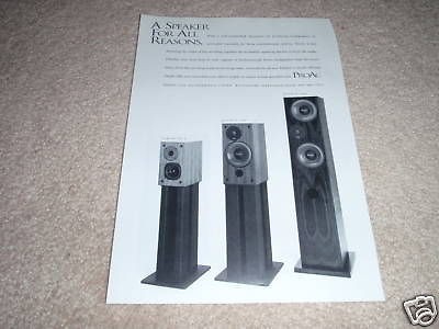 ProAc Studio 200,100,Tablette 3 Speaker Ad from 1994