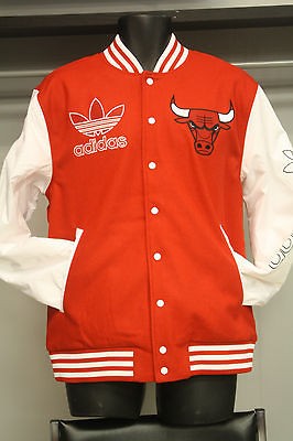 6895A ADIDAS ORIGINAL NBA CHICAGO BULLS WOOL VARSITY JACKET CLASSIC 