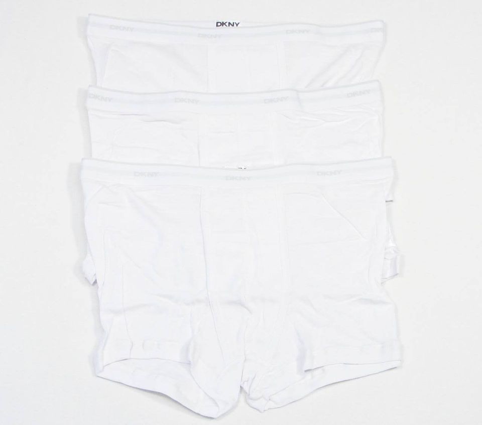 DKNY Boxer Brief Underwear 3 in Package White Mens New In Package