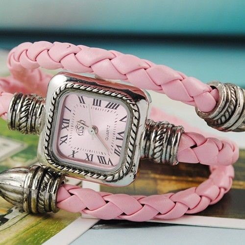 Weave Belt Bracelet Fashion Band Korean Style Fashion Womens Quartz 