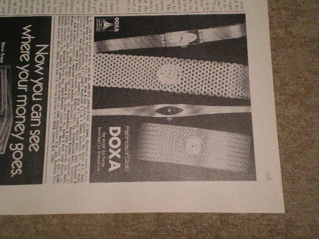 1970 Doxa Mens Ladys Watch Small Ad 4 Watches Shown