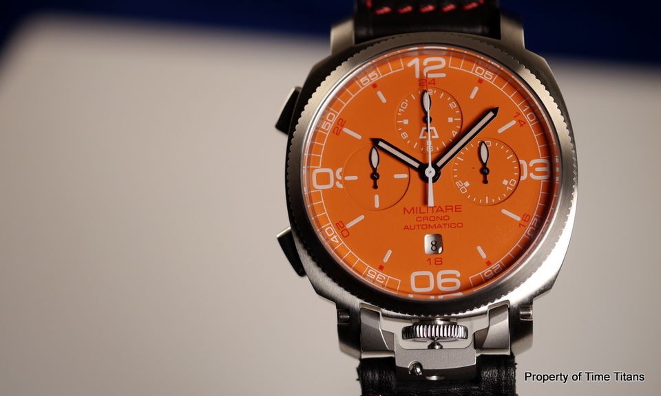 ANONIMO MOD. 2007 MILITARE CHRONO AUTOMATICO ORANGE FULL STAINLESS 