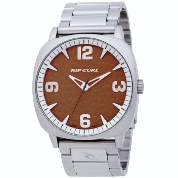 Rip Curl Mens TRAFALGAR SSS Brown Stainless Mens Boys Surf Watch New 