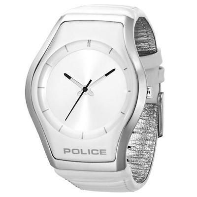   SPHERE WOMENS STAINLESS STEEL CASE WHITE LEATHER WATCH 12778MS04