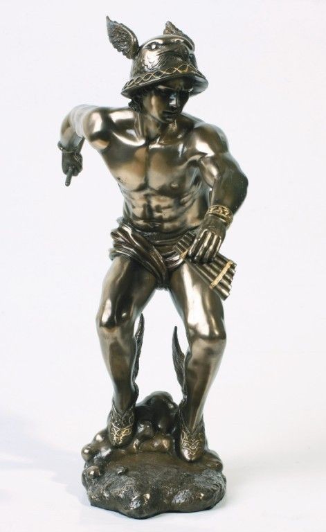 Greek God of Messenger Thieves Hermes Mercury Statue