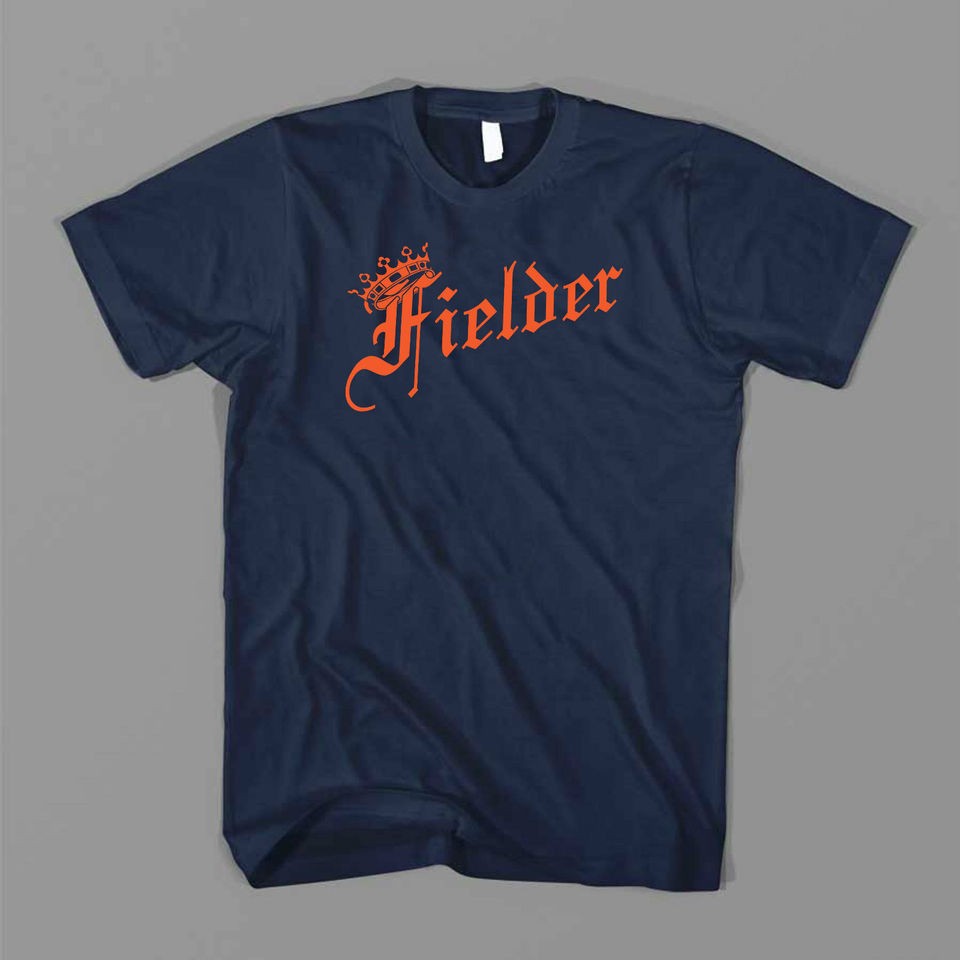 FIELDER ORANGE TSHIRT DETROIT TIGERS PRINCE JERSEY #28 CROWN TEE