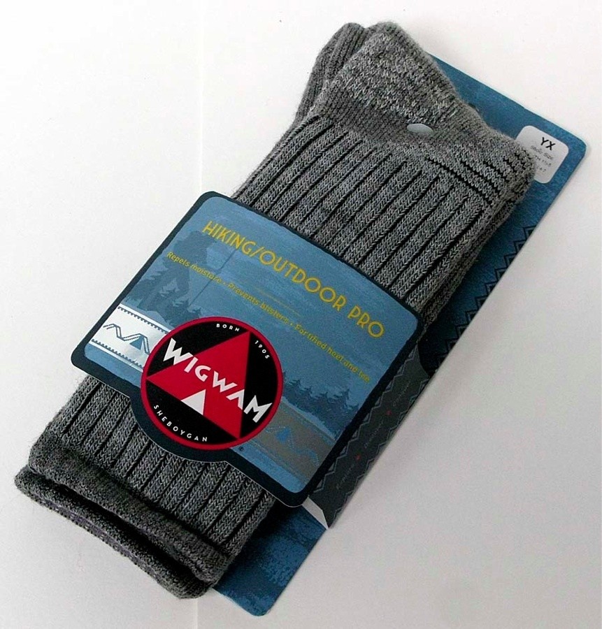 NEW Wigwam Wig Wam Hiking Outdoor Pro Socks YX #F6077 Gray Youth or 