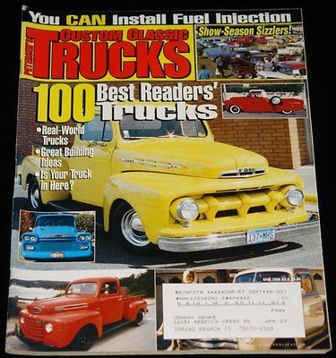 APRIL 2000 CUSTOM CLASSIC TRUCKS MAGAZINE BEST READERS TRUCKS