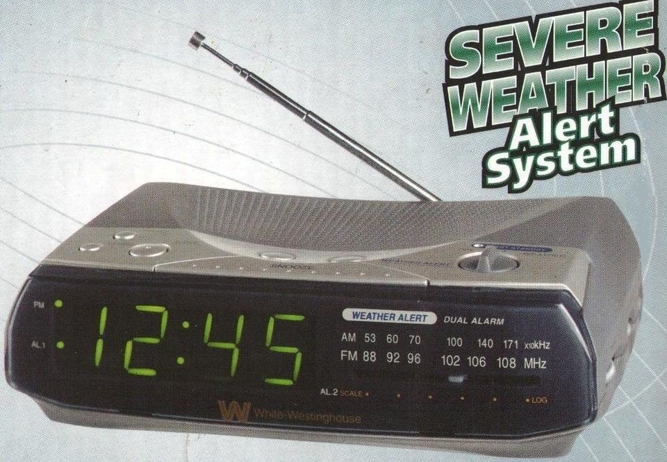   Digital AM/FM Dual Alarm Clock Radio + Severe Weather Alert