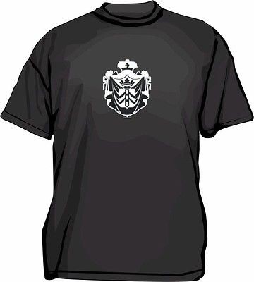 Old School Medieval Cloak Crest Logo Mens tee Shirt