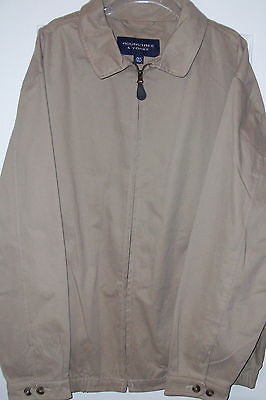   & YORKE TAN COTTON CANVAS JACKET COAT WINDBREAKER ★ 3XB 3XL $140