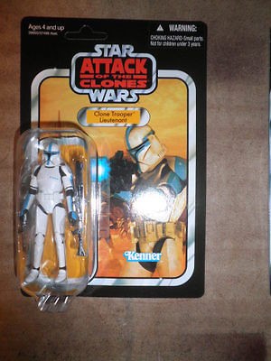 2012 Star Wars Vintage Wave 4 CLONE LIEUTENANT Figure MOC VC109 NEW