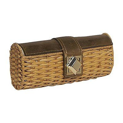 New Nwt michael kors MK clutch zinnia bronze wicker straw wallet 