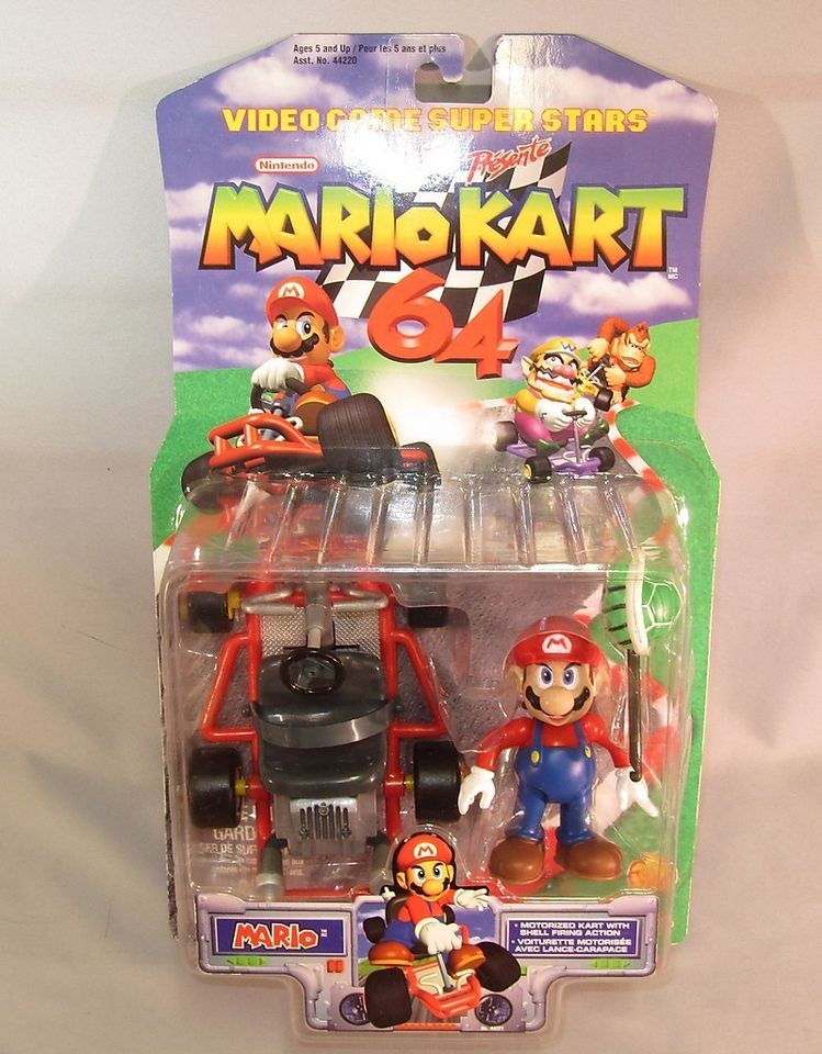 1999 Toy Biz Mario Kart 64 MARIO w/ SHELL New Nintendo Video Game 