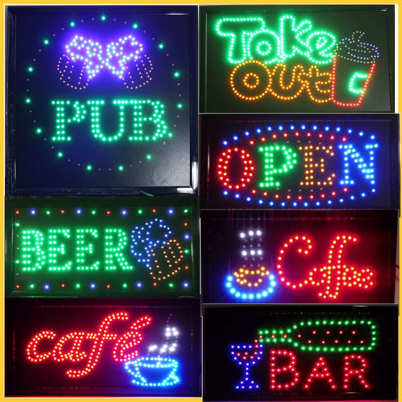 BRIGHT LED Open,Cafe,Coffee,Bar,Pub,Club Neon SIGN ANIMATE New Design 