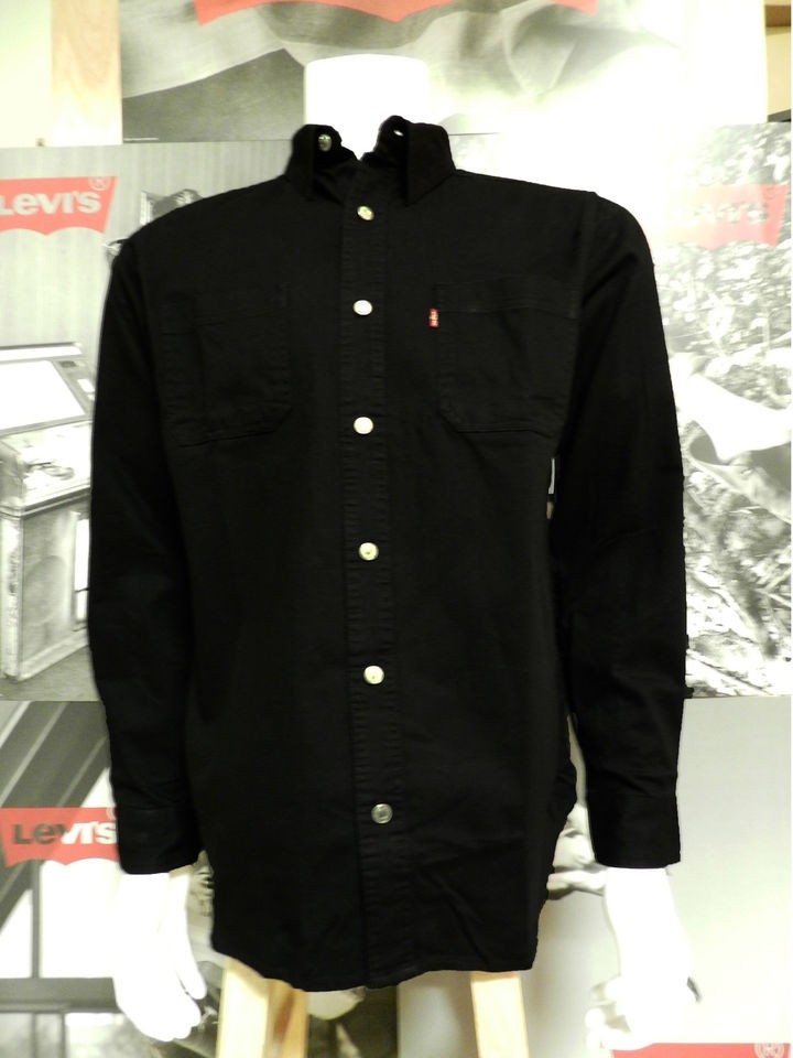 LEVIS MENS LONG SLEEVE CLASSIC DENIM SHIRT BLACK