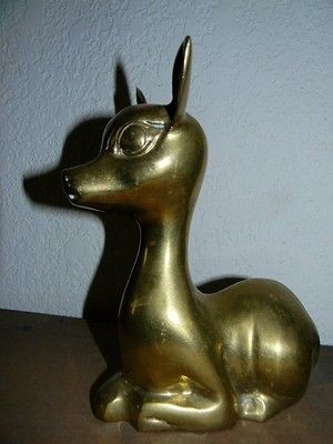 Vintage EAMES ERA BRASS Deer Statue Figure Mid Century Modern Look 