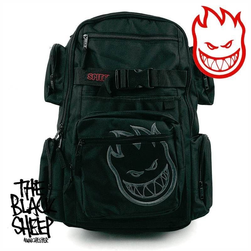   APPAREL RTF BLACK SKATEPACK RUCKSACK BACKPACK SCHOOL COLLEGE UNI BAG