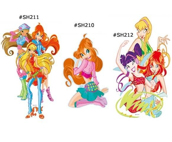 USA POP Cartoon Winx Club Kids Nursery Decor decals Wall Sticker 