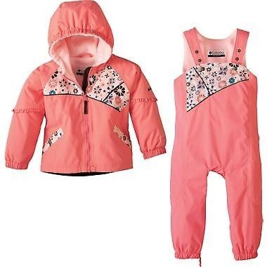 NWT Columbia Winter Jacket Snowsuit Pants Set Pink Girls 6M Cuddly 