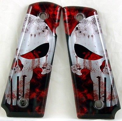 1911 Standard Profile Acrylic Custom SPD Grips Punisher Skull