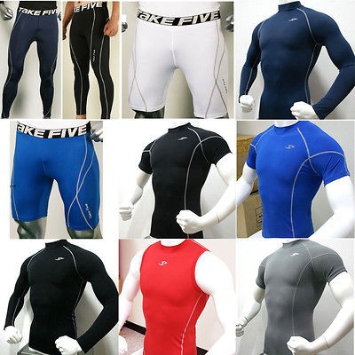 Mens Compression Under Base Layer Layers Pants Tights Shorts Tops 